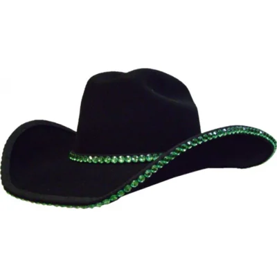 Double Row Rhinestone Cowboy hat band Bounded Edge