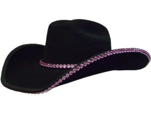 Double Row Rhinestone Cowboy hat band Bounded Edge