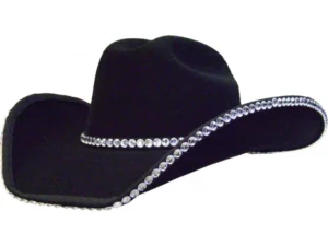 Double Row Rhinestone Cowboy hat band Bounded Edge