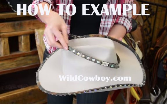 Learn to make a Red Rhinestone Bounded Edge with Matching Hat Band cowboy hat.