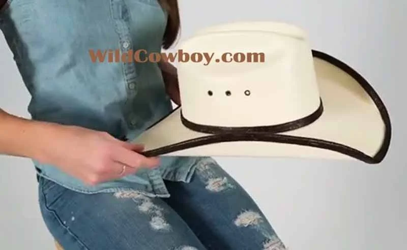 DIY Cowboy Hat Makeover Kit - Brown Bounded Edge & Hat Band Set 4 Brown DIY Cowboy Hat Makeover Kit with Bounded Edge and Hat Band
