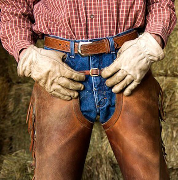 Cowboy in Chaps on the display of the website