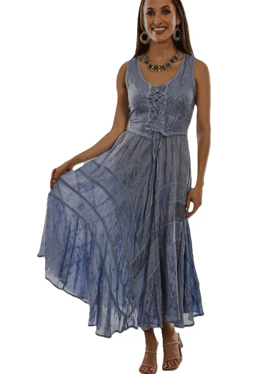 blue Country western dress for women