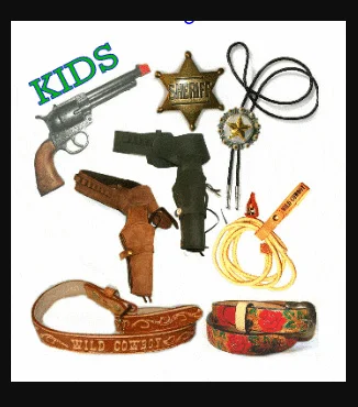 Toy cowboy accessories for children.