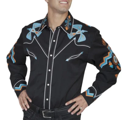 Men's Embroidered Western Shirts