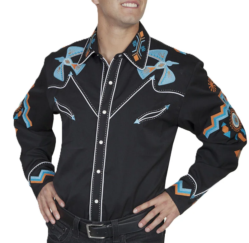 Men's Embroidered Western Shirts