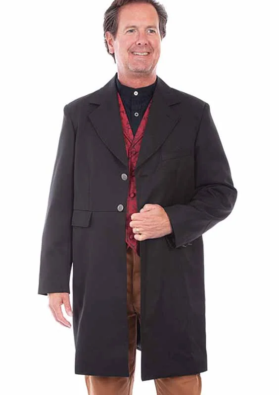 men's old west black frock coat