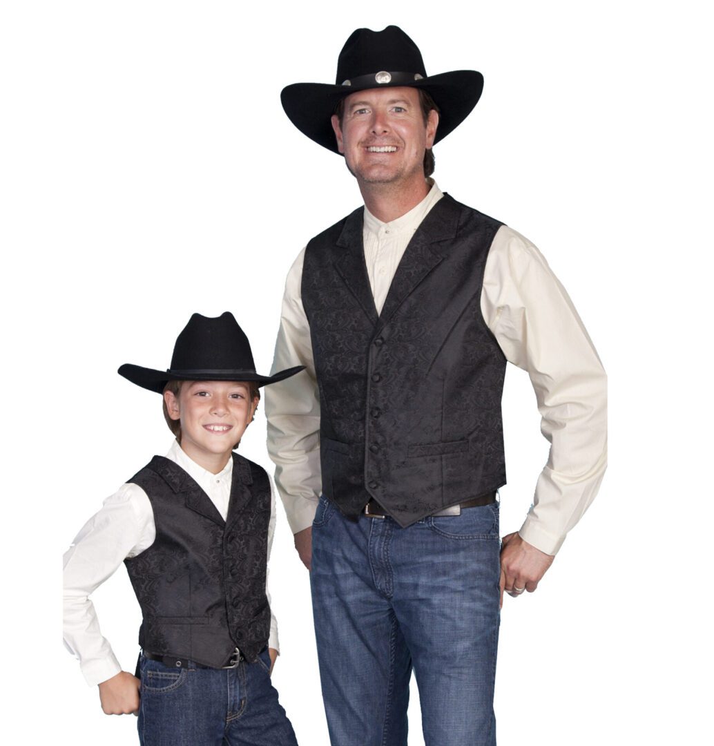 Wild Cowboy Black Matching Vests Product Image