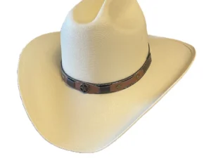 Kids Canvas Straw Off White Cream Cattleman cowboy hat