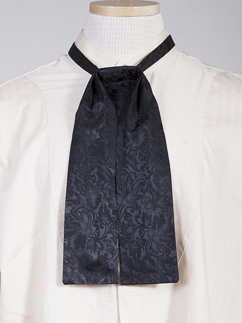 Close view of the black Neck Ties on mannequin