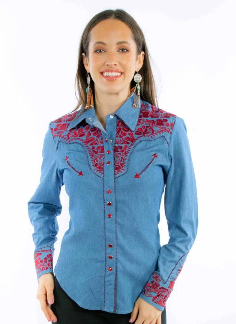 Lucky Brand Women's Western Shirt, Wild West, X-Small at