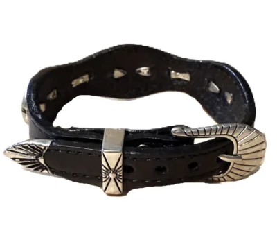 leather western bracelet with buckle