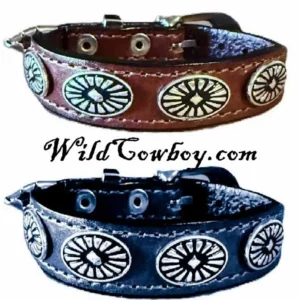 Western Leather Bracelet - Horizon Conchos - USA made