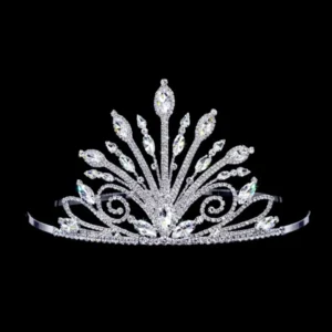 Silver Plated Cowboy Hat Rhinestone Tiara