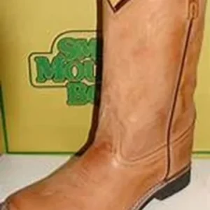 Women's Tan Square Toe cowboy boots
