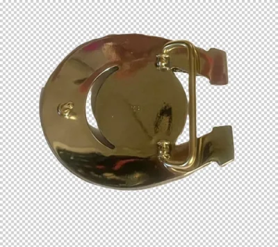 Silver Horse Shoe Western Belt Buckle