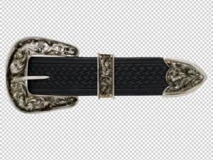 Antique Silver 3 Piece Belt Buckle Set