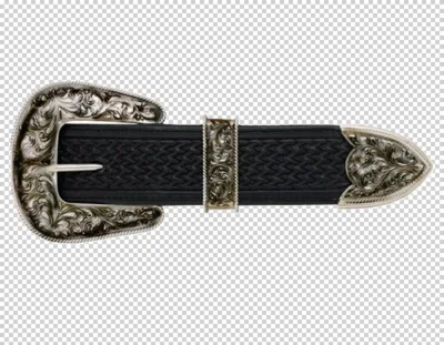 Antique Silver 3 Piece Belt Buckle Set