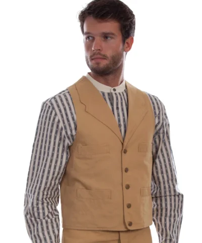 mens canvas frontier vest