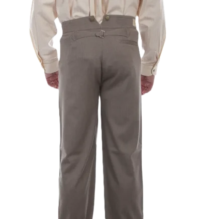 herringbone old west pants for men