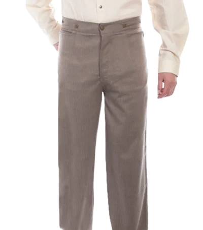 herringbone old west pants for men