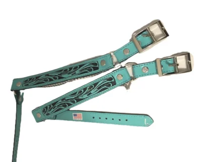 Turquoise Inlay Leather Cowboy boot chains