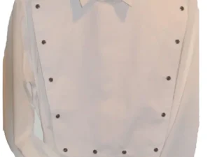 White bib shirt for men