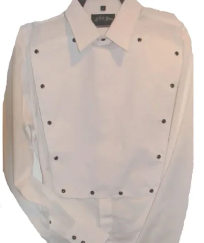 White bib shirt for men