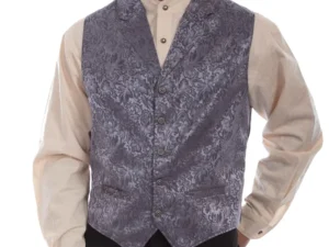 Men's USA Made Silk Lapel Western Vest