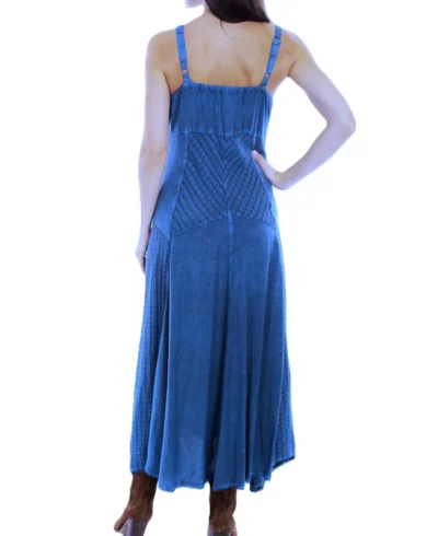 womens rayon long western spaghetti dress