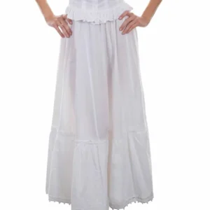 Scully Womens Prairie Cotton Petticoat White Skirt