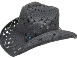 Kids Black Toyo Straw Cowgirl Hat Product Image