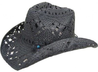 Kids Black Toyo Straw Cowgirl Hat Product Image