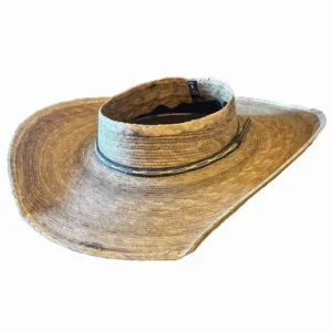 Open Top Cowboy Hat Visor - Tea Stained Straw