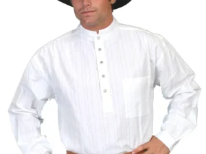 men's tombstone banded collar shirt