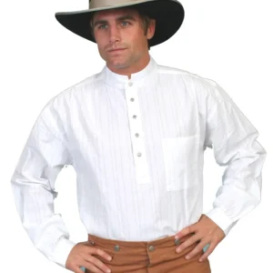 men's tombstone banded collar shirt