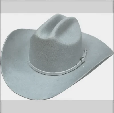 <div class="qsc-html-content"> grey Wool Cattleman Cowboy Hat <ul> <li>Crown Style: Cattleman</li> <li>Crown Size: 4-1/4"</li> <li>Brim Size: 4"</li> <li>RAW EDGE</li> <li>S,M,L</li> </ul> </div> •