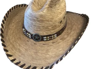 Guata palm leaf whip stitch kids straw cowboy hat