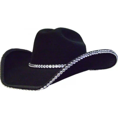 <div class="qsc-html-content"> Interchangeable Bounded Edge with Matching Hat Band Customize your cowboy hat <ul> <li>CLEAR stones</li> <li>Matching hat band</li> <li>Fits all hat sizes</li> </ul> <strong>Condition:</strong> New </div> •