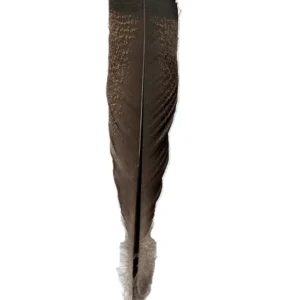 Natural Turkey Feather for a Cowboy Hat - Square Top