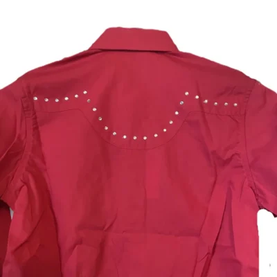 kids red rhinestone western shirt