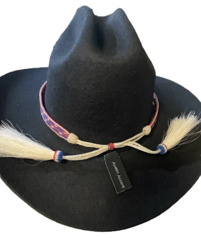 patriotic usa horse hair cowboy hat band