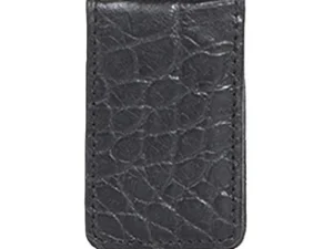 Scully Black croc leather magnetic money clip