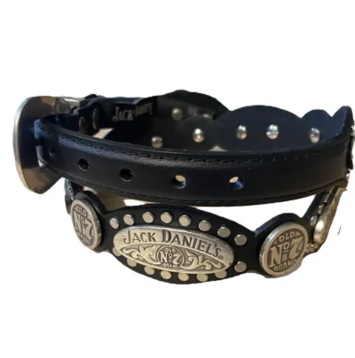 Jack Daniel Old No.7 Studded Black Leather Belt for women