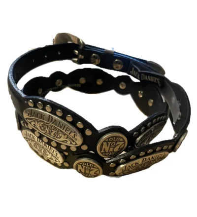 Jack Daniel Old No.7 Studded Black Leather Belt for women