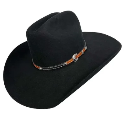 grant band black cowboy hat