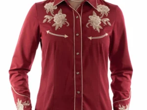 Scully womens Floral embroidered rhinestone Western Shirt