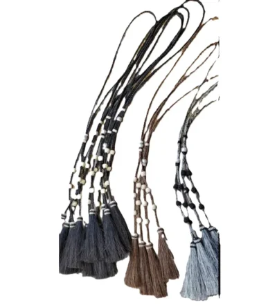 horse hair bolo string ties with tassels