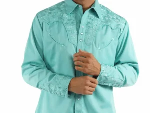 Men's Scully Gunfighter Embroidered Western Shirt.