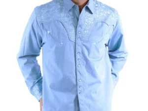 Men's cotton Embroidered Western Shirt.